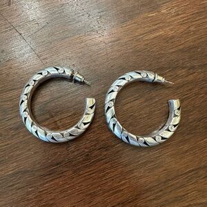 Brighton Silver Swirl Hoop Earrings
